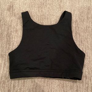 Aerie black sports bra, high neck, XS